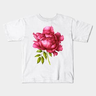 Pink peony Kids T-Shirt